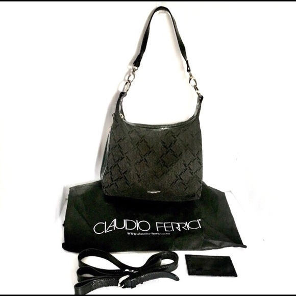 CLAUDIO FERRICI crescent bag & accessories NWOT - Picture 1 of 15